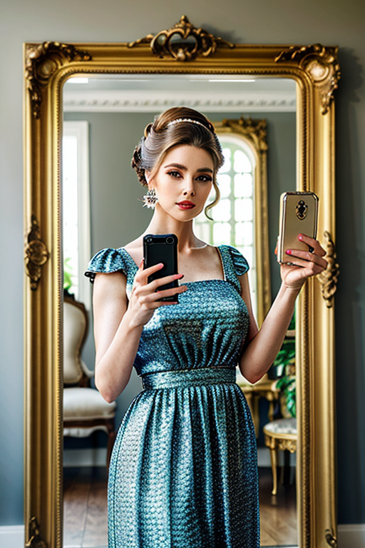 mirror photo pose girl simple